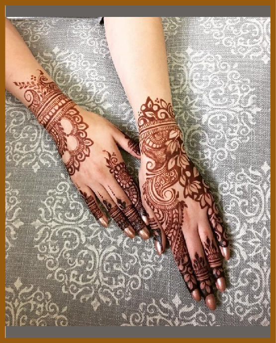 Stylish Back Hand Mehndi Design Inspired By Arabic Art